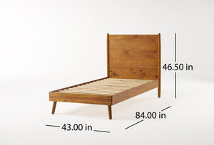 English Elm Christopher Knight Home® - Cohron Solid Wood Twin Xl Platform Bed - Stylish Mid-Century Design, No Box Spring Needed, Durable Support 67062.00-TXL-H_67062.00-TXL-P