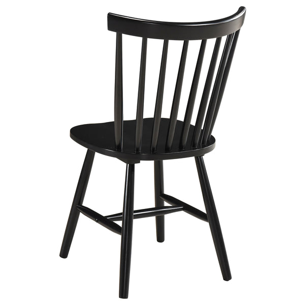 English Elm Keystone Windsor Spindle Back Rubberwood Dining Set Seats Four Cottage Farmhouse B062S01559