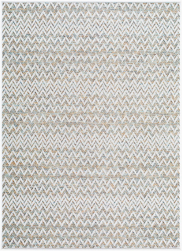 Livabliss Crete Flatweave Polypropylene Area Rug Farmhouse Cottage Style for Living Dining Rooms Ivory, Sand 6'3" x 9' CEE2300-679