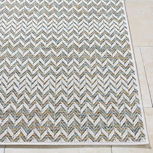 Livabliss Crete Flatweave Polypropylene Area Rug Farmhouse Cottage Style for Living Dining Rooms Ivory, Sand 6'3" x 9' CEE2300-679