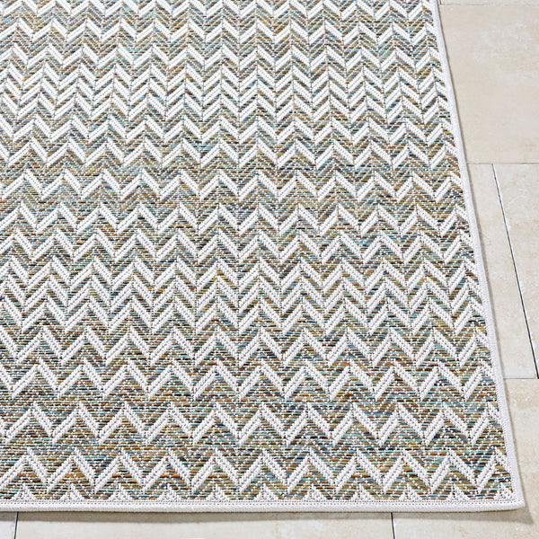 Livabliss Crete Flatweave Polypropylene Area Rug Farmhouse Cottage Style for Living Dining Rooms Ivory, Sand 6'3" x 9' CEE2300-679