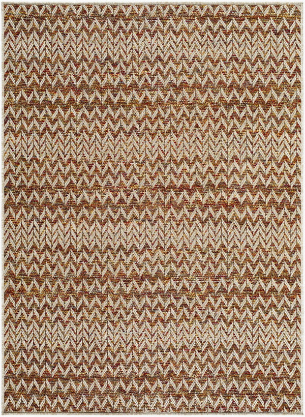 Livabliss Crete Flatweave Polypropylene Area Rug Farmhouse Cottage Style for Entryway or Dining Room Burnt Orange, S 6'3" x 9' CEE2301-679