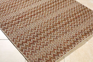 Livabliss Crete Flatweave Polypropylene Area Rug Farmhouse Cottage Style for Entryway or Dining Room Burnt Orange, S 6'3" x 9' CEE2301-679