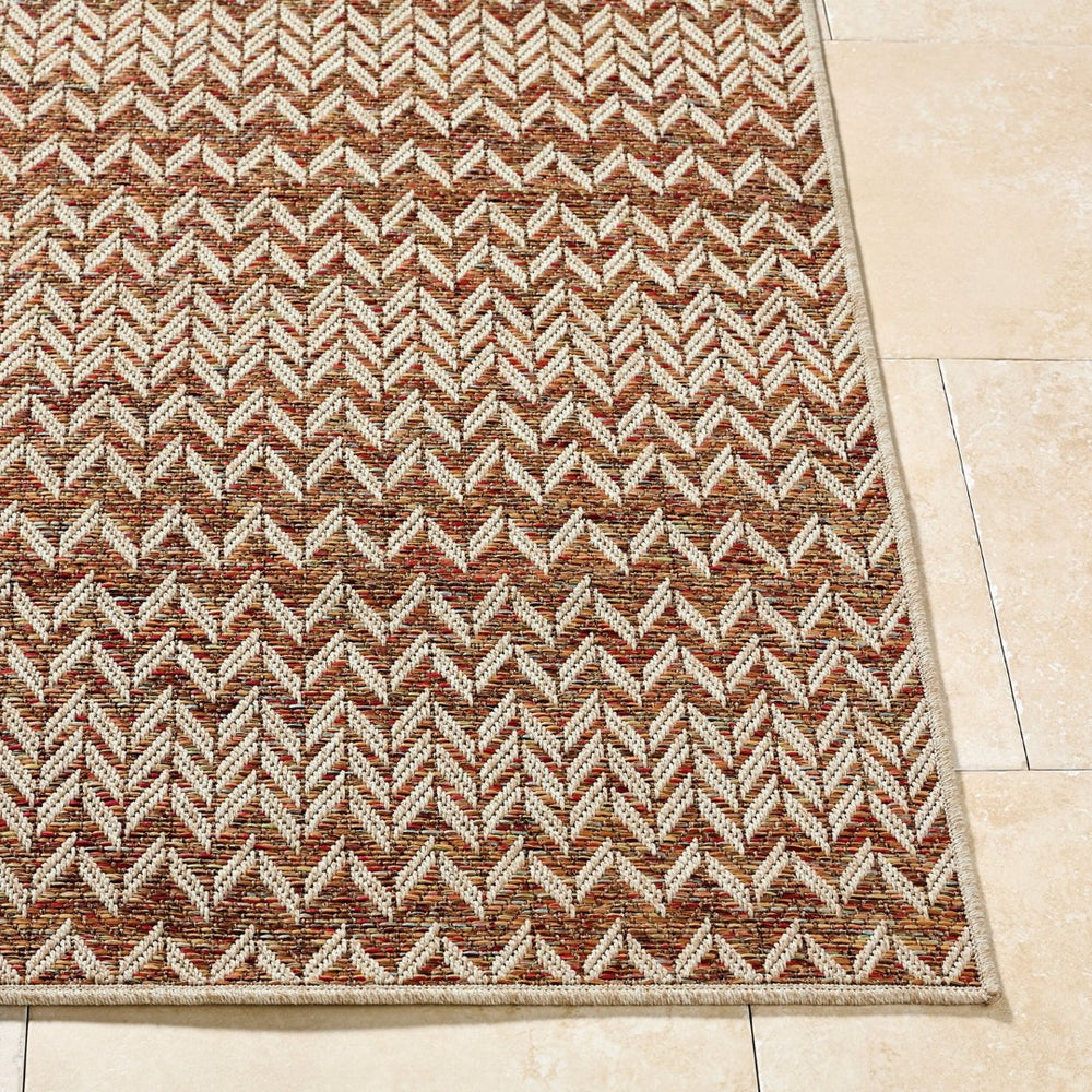 Livabliss Crete Flatweave Polypropylene Area Rug Farmhouse Cottage Style for Entryway or Dining Room Burnt Orange, S 6'3" x 9' CEE2301-679