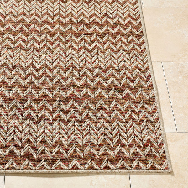 Livabliss Crete Flatweave Polypropylene Area Rug Farmhouse Cottage Style for Entryway or Dining Room Burnt Orange, S 6'3" x 9' CEE2301-679