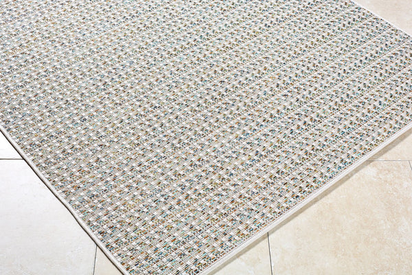 Livabliss Crete Flatweave Polypropylene Area Rug Farmhouse Cottage Style for Patio or Living Room Ivory, Sand 5' x 7' CEE2304-537