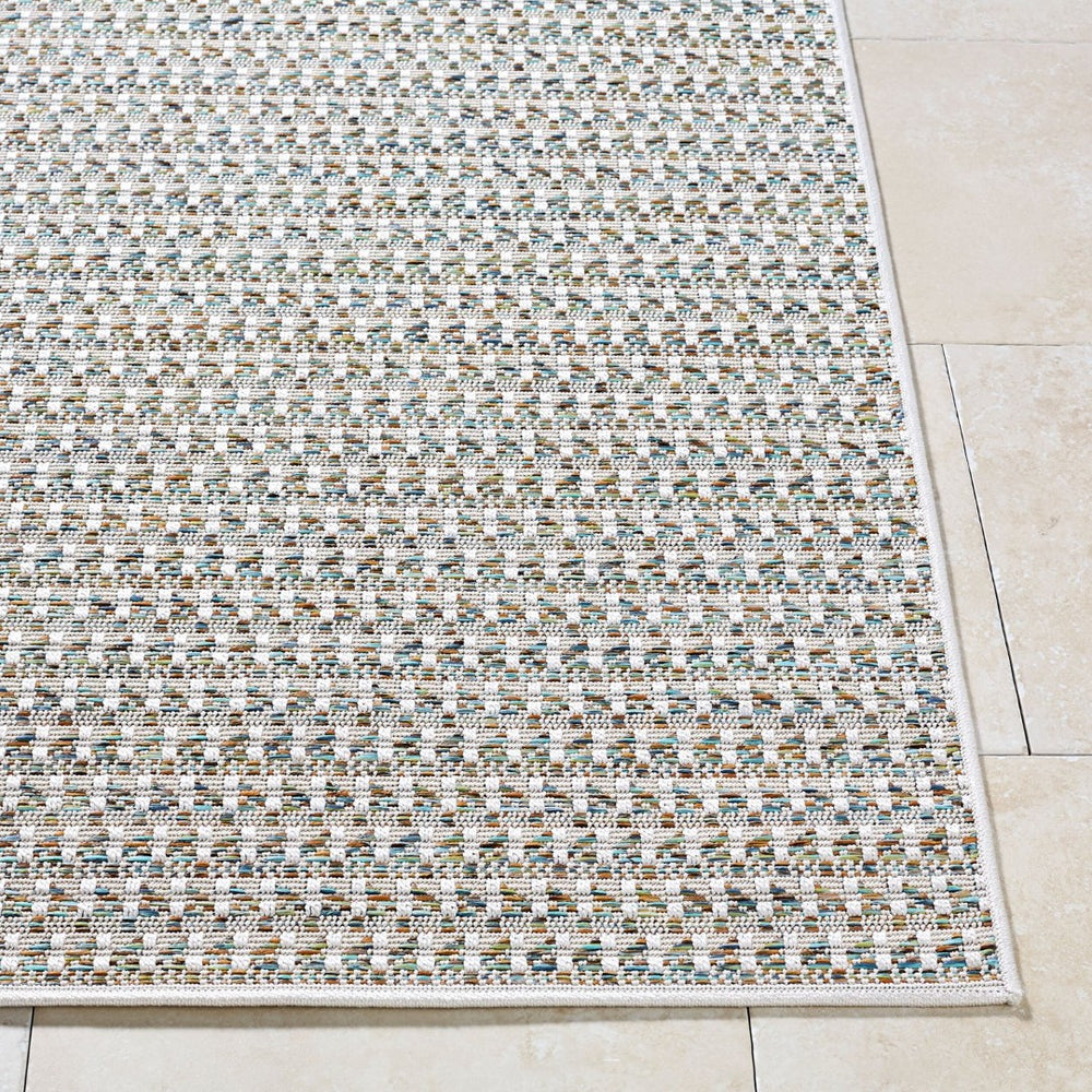 Livabliss Crete Flatweave Polypropylene Area Rug Farmhouse Cottage Style for Patio or Living Room Ivory, Sand 5' x 7' CEE2304-537