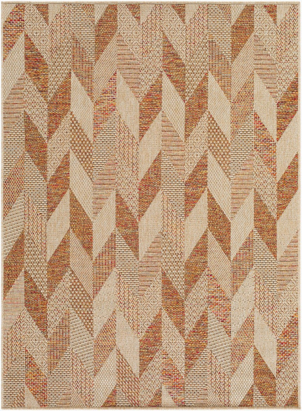 Livabliss Crete Flatweave Polypropylene Rug Farmhouse Cottage Style for Indoors and Patios Burnt Sienna, S 5' x 7' CEE2306-537