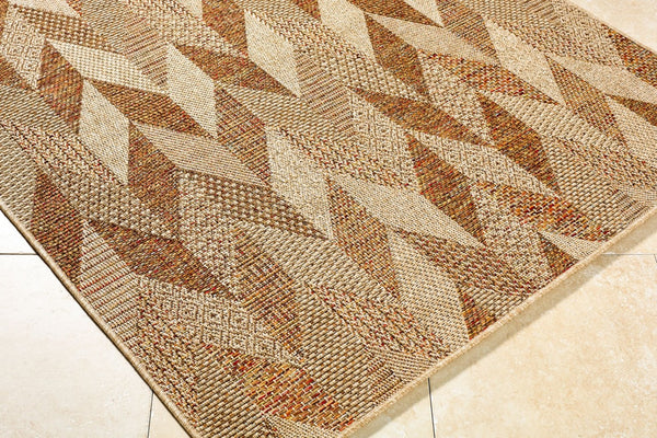Livabliss Crete Flatweave Polypropylene Rug Farmhouse Cottage Style for Indoors and Patios Burnt Sienna, S 5' x 7' CEE2306-537
