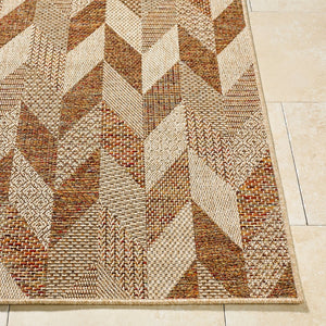 Livabliss Crete Flatweave Polypropylene Rug Farmhouse Cottage Style for Indoors and Patios Burnt Sienna, S 5' x 7' CEE2306-537