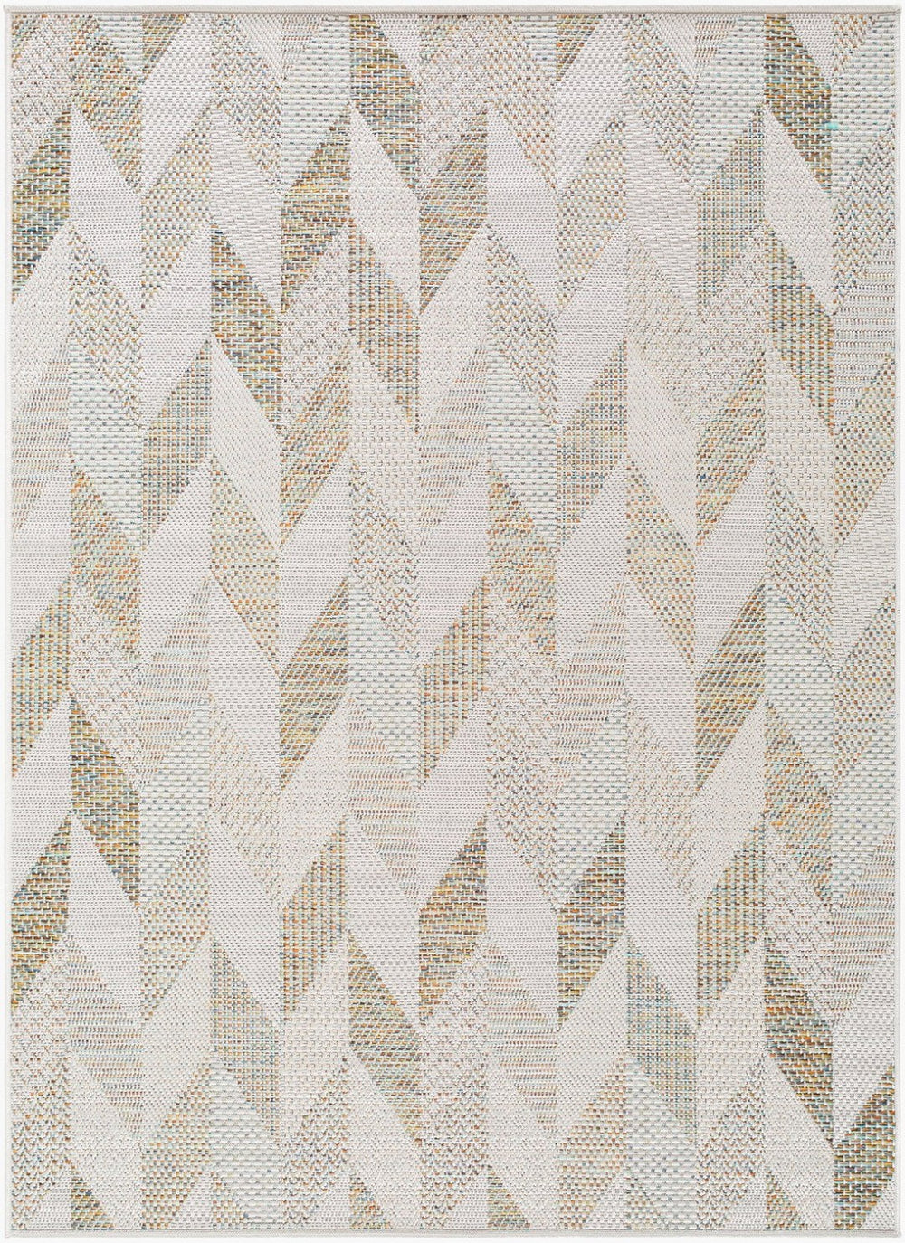Livabliss Crete Flatweave Polypropylene Area Rug Farmhouse Cottage Style for High Traffic Spaces Ivory, Sandston 6'3" x 9' CEE2307-679