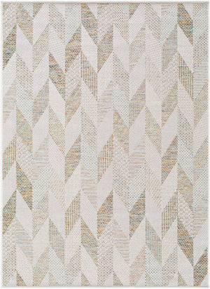 Livabliss Crete Flatweave Polypropylene Area Rug Farmhouse Cottage Style for High Traffic Spaces Ivory, Sandston 6'3" x 9' CEE2307-679