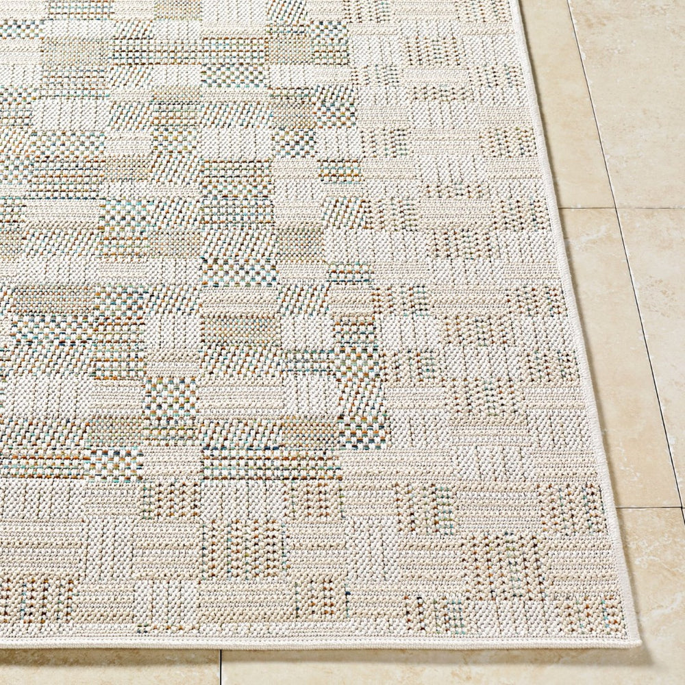 Livabliss Crete Flatweave Polypropylene Area Rug Farmhouse Cottage Style for Indoor Outdoor Spaces Ivory, Sand 5' x 7' CEE2310-537