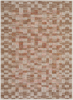Livabliss Crete Flatweave Polypropylene Area Rug Farmhouse Cottage Style for Living Room or Patio Burnt Sienna, S 7'6" x 10' CEE2311-71010