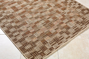 Livabliss Crete Flatweave Polypropylene Area Rug Farmhouse Cottage Style for Living Room or Patio Burnt Sienna, S 7'6" x 10' CEE2311-71010