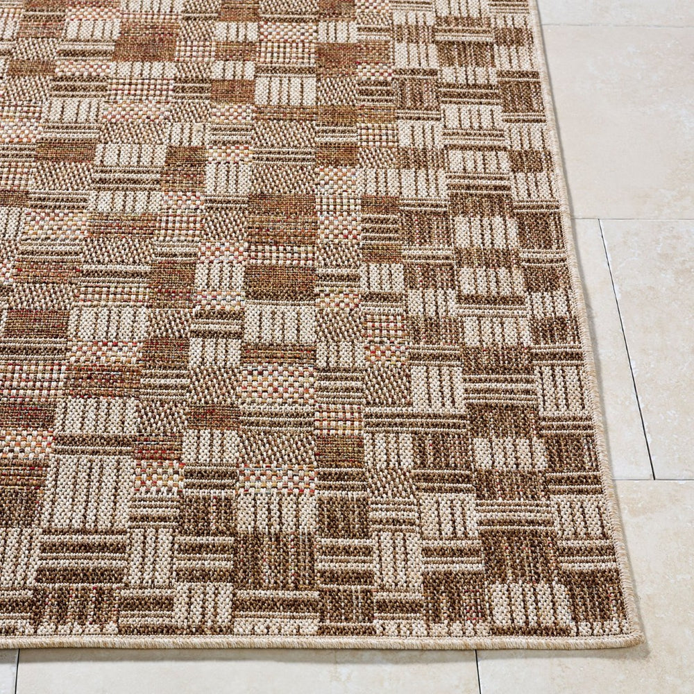 Livabliss Crete Flatweave Polypropylene Area Rug Farmhouse Cottage Style for Living Room or Patio Burnt Sienna, S 7'6" x 10' CEE2311-71010
