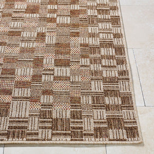 Livabliss Crete Flatweave Polypropylene Area Rug Farmhouse Cottage Style for Living Room or Patio Burnt Sienna, S 7'6" x 10' CEE2311-71010