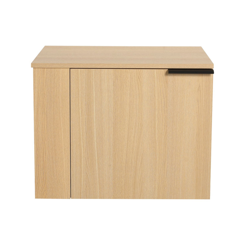 English Elm 24" Oak Bathroom Vanity Sink Cabinet - Modern Design, Soft-Close Doors, Great Storage For Small Spaces W1972P204940