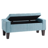 OSP Home Furnishings Baytown Storage Bench Blue Smoke