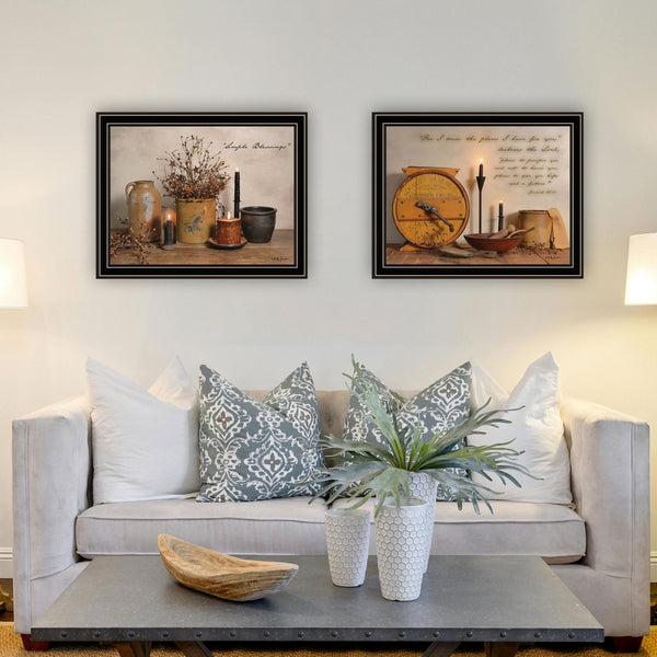 English Elm Trendy Decor 4u Simple Blessings Two Piece Framed Faith Typography Art Set B067P254102