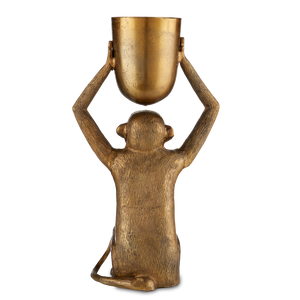 Abu Gold Planter - Vintage-Inspired Cast Aluminum Design with Antique Gold Finish for Bohemian Style