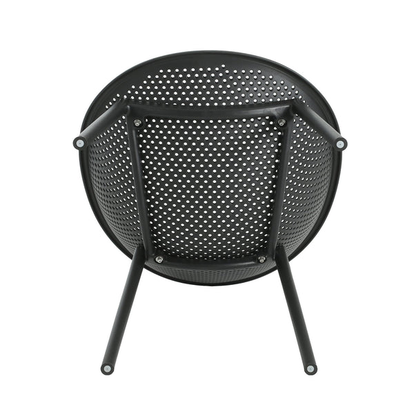 English Elm Christopher Knight Home® - Gable Weather-Resistant Accent Chair Set of 2 — Durable Polypropylene Outdoor Seating, Easy Care Black N775P176715B