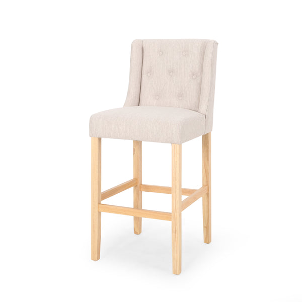 English Elm Vienna Wingback Counter Stools Set of 2 Tufted Fabric Nailhead Kitchen Bar Seating 64854.00BGE