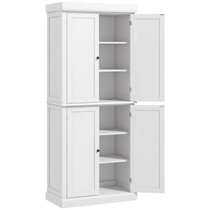 English Elm Tall Farmhouse Pantry Cabinet with Beadboard Doors Drawer and Adjustable Shelving T3971S00103