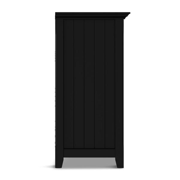 English Elm Acadian 8-Cube Storage Sofa Table in Black Solid Wood – Hand-Finished, Tapered Legs, Versatile Entryway Console B136P203446