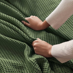 English Elm K1PC King Cotton Waffle Blanket 300gsm Lightweight Breathable 108"x90" Cozy Luxury Throw Bedspread B035P341142