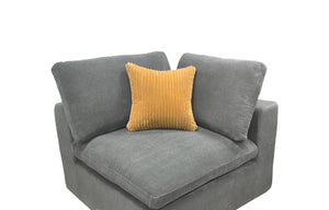 English Elm Coffee Bean Upholstered Modular Sectional with Toss Pillows for Modern Living Rooms B2748S00075