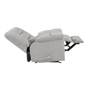 English Elm Gentle Rocking Reclining Chair with Chenille Upholstery, Ultra-Comfort Seat, Smooth Motion Recliner for Living Room Relaxation and Support Light Gray 41 L x 32 W x 29 H B011P347321