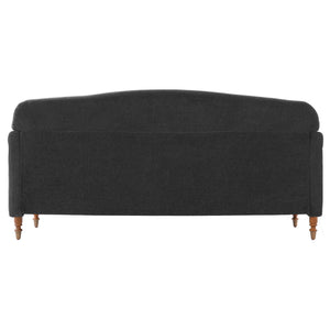 English Elm Modern Chenille Loveseat with Rolled Arms Pocket Spring Cushions and Rubberwood Legs Grey N763P362173E