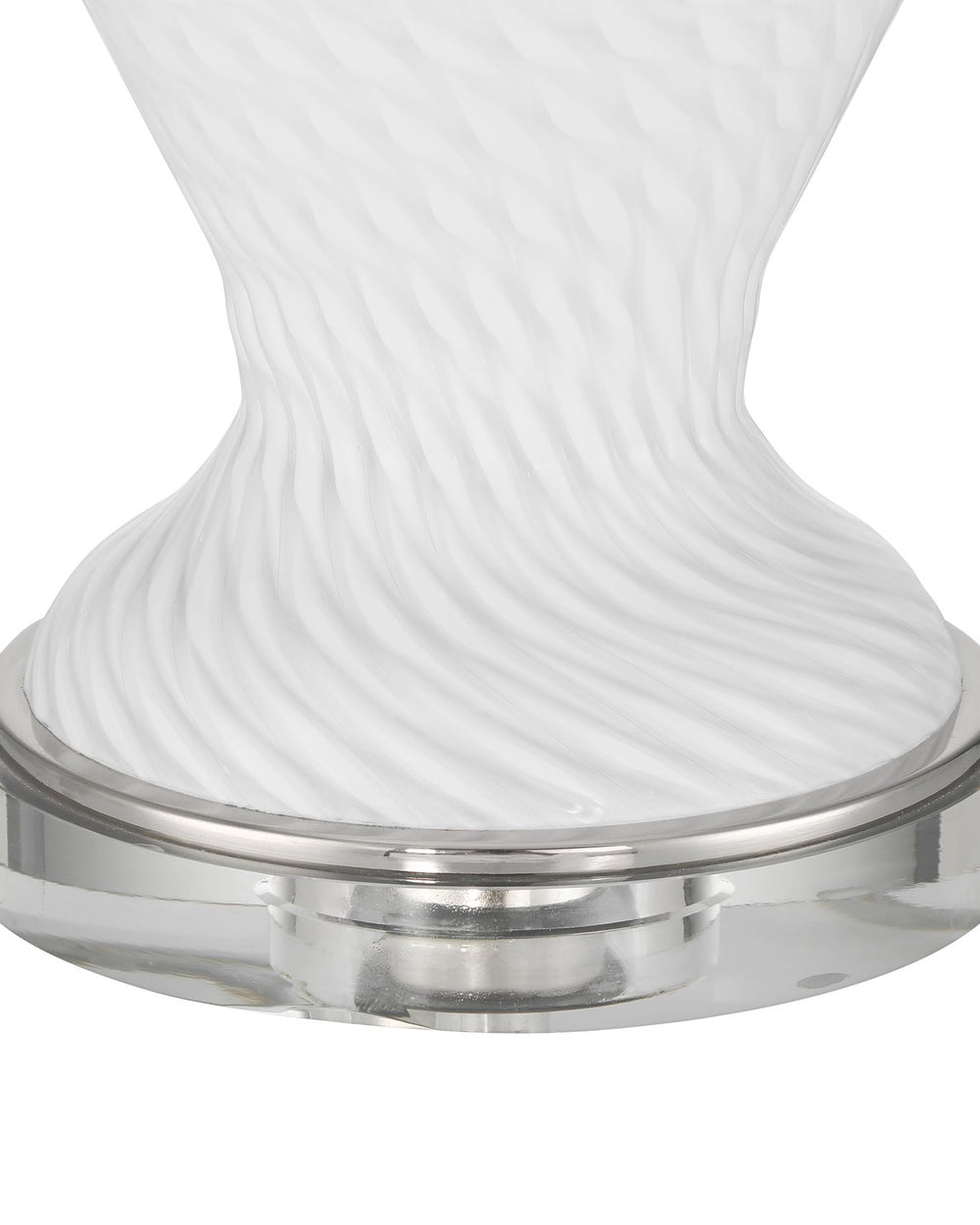 Currey & Company Zeta Stunning White Table Lamp - Venetian Zanfirico Glass, Crystal Base & Polished Nickel Accent White Glass ,Optic Crystal 6000-1009-currey-company