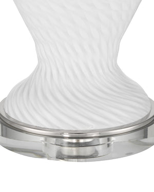 Currey & Company Zeta Stunning White Table Lamp - Venetian Zanfirico Glass, Crystal Base & Polished Nickel Accent White Glass ,Optic Crystal 6000-1009-currey-company