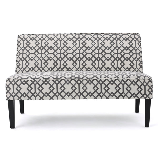 English Elm Christopher Knight Home® - Loveseat - Stylish Grey Fabric Sofa With Geometric Design, Birch Frame, Perfect For Modern Spaces 57659.00GGMT