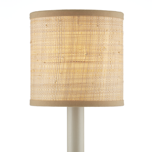 Natural Grasscloth Drum Chandelier Shade