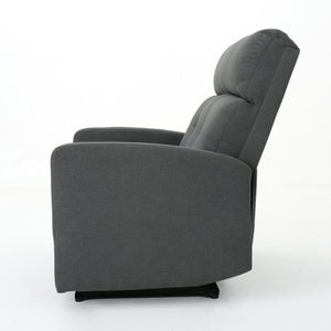 English Elm Christopher Knight Home® - Reclining Loveseat with Push-Back Recline, Plush Tufted Fabric Sofa, Compact Wall-Hugger Design Charcoal 61372.00CCL