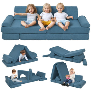 English Elm Qaba 12 Piece Modular Foam Toddler Play Sofa Set for Creative Playroom Fun W2225P249708