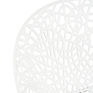 English Elm Christopher Knight Home® - Neiman Outdoor Dining Chair Set of 2 with Weather-Resistant Iron Frame and Perforated Diamond Design White N775P256374W