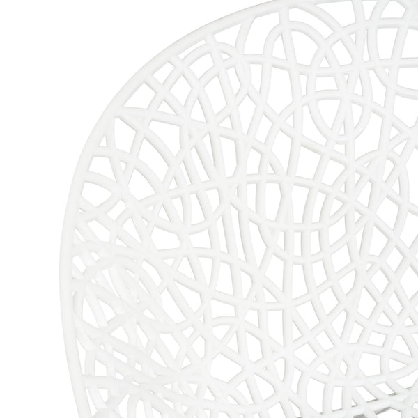 English Elm Christopher Knight Home® - Neiman Outdoor Dining Chair Set of 2 with Weather-Resistant Iron Frame and Perforated Diamond Design White N775P256374W