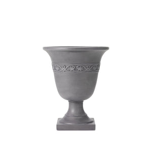 English Elm Classic Handcrafted Outdoor Planter Sculptural Fiberglass Patio Garden Urn for Entryways Light Gray N772P406699G