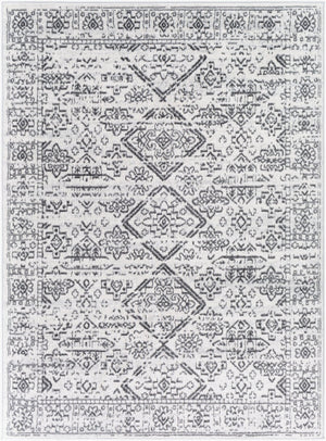 Livabliss Cesar Bohemian Machine Woven Polypropylene Area Rug with Medallion Motifs for Living Rooms Charcoal, Gray 5'3" x 7' CEG2332-537