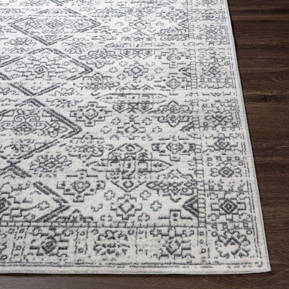 Livabliss Cesar Bohemian Machine Woven Polypropylene Area Rug with Medallion Motifs for Living Rooms Charcoal, Gray 5'3" x 7' CEG2332-537