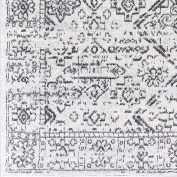Livabliss Cesar Bohemian Machine Woven Polypropylene Area Rug with Medallion Motifs for Living Rooms Charcoal, Gray 5'3" x 7' CEG2332-537