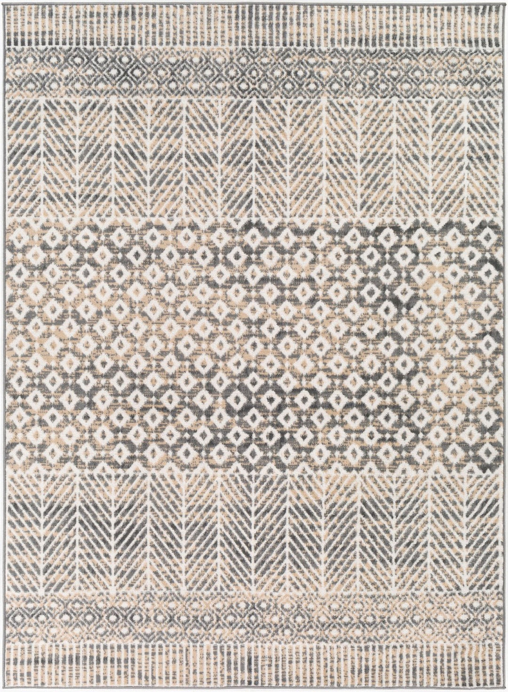 Livabliss Cesar Global Motif Polypropylene Area Rug for Bohemian and Transitional Living Spaces CEG2333-537