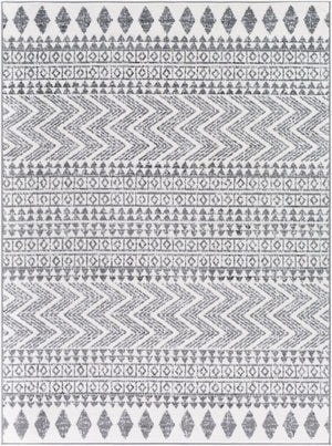 Livabliss Cesar Machine Woven Polypropylene Area Rug Global Pattern for Living or Bedroom Gray, Charcoal 5'3" x 7' CEG2343-537