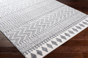 Livabliss Cesar Machine Woven Polypropylene Area Rug Global Pattern for Living or Bedroom Gray, Charcoal 5'3" x 7' CEG2343-537
