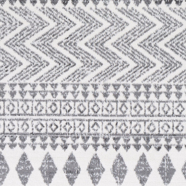 Livabliss Cesar Machine Woven Polypropylene Area Rug Global Pattern for Living or Bedroom Gray, Charcoal 5'3" x 7' CEG2343-537