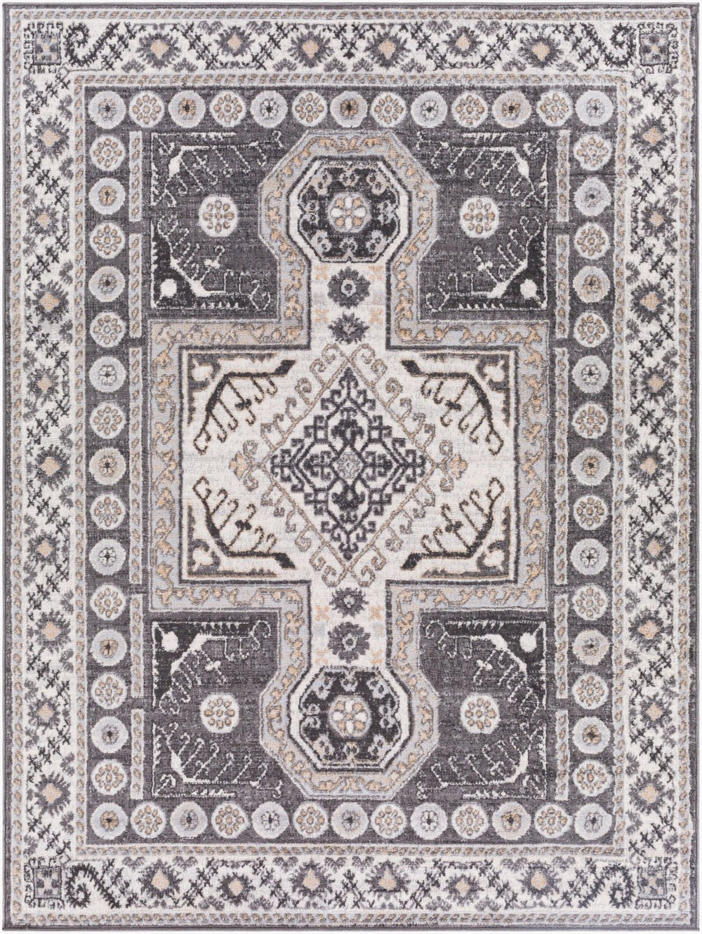 Livabliss Cesar Traditional Motif Polypropylene Area Rug Medium Pile for Living and Dining Rooms CEG2345-679